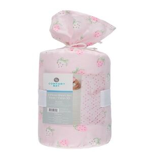 Comfort Bay 3-Piece Queen Sheet Set, Pink Strawberries